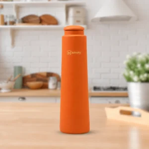 Handmade Earthen Clay Water Bottle - Plain Straight tower Design Clay water bottle (1000ml)