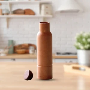 Terracotta Water Bottle with Wooden Lid 730ML