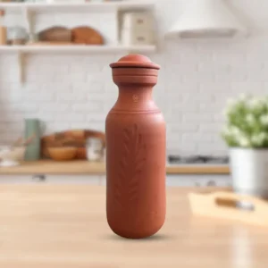 Terracotta Clay Water Bottle 1 Liter