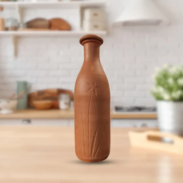 Terracotta clay water Bottle Coconut Design 800Ml