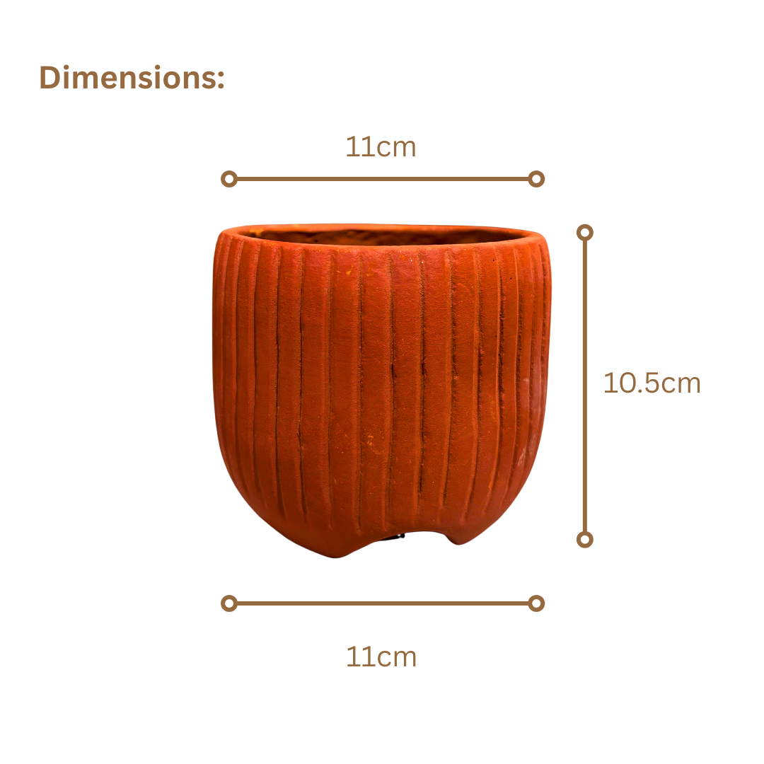 Mittify Red Clay Vase Cup Planter