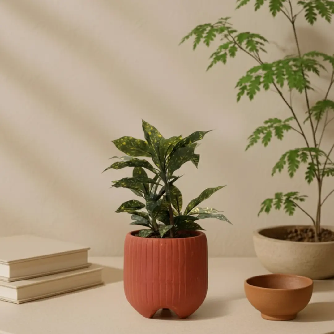 Mittify Red Clay Vase Cup Planter - Image 2