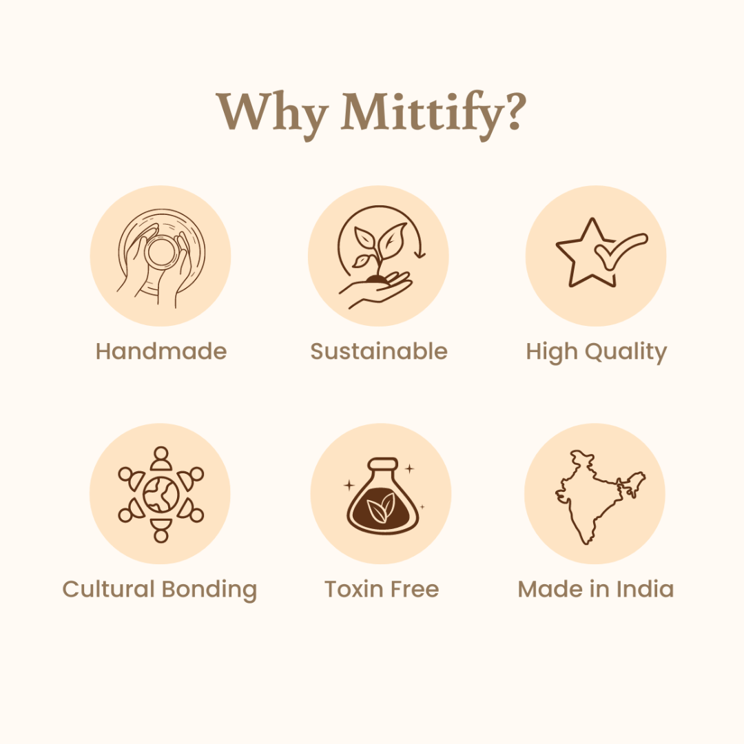 Mittify Red Clay Vase Cow Face Planter