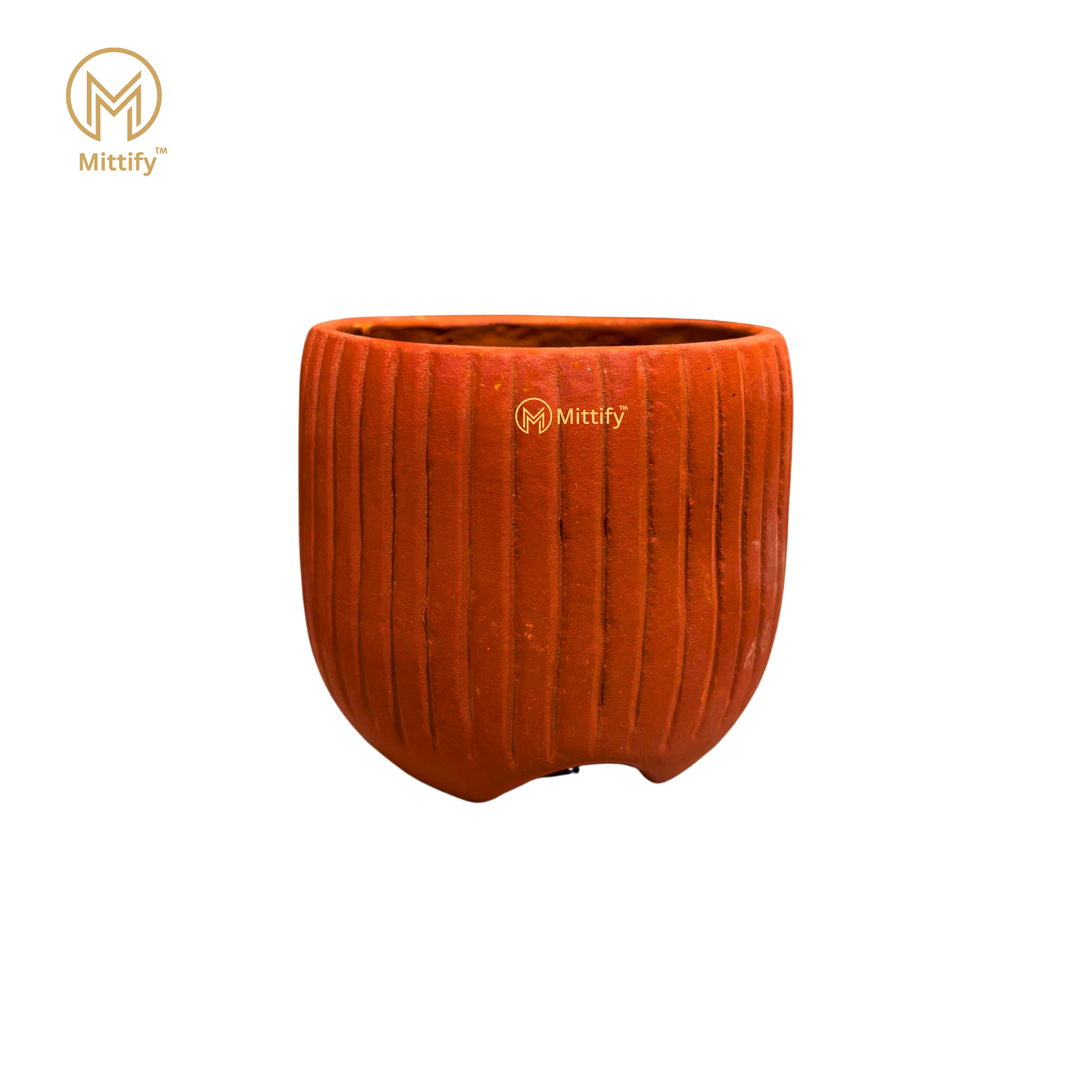 Mittify Red Clay Vase Cup Planter - Image 2