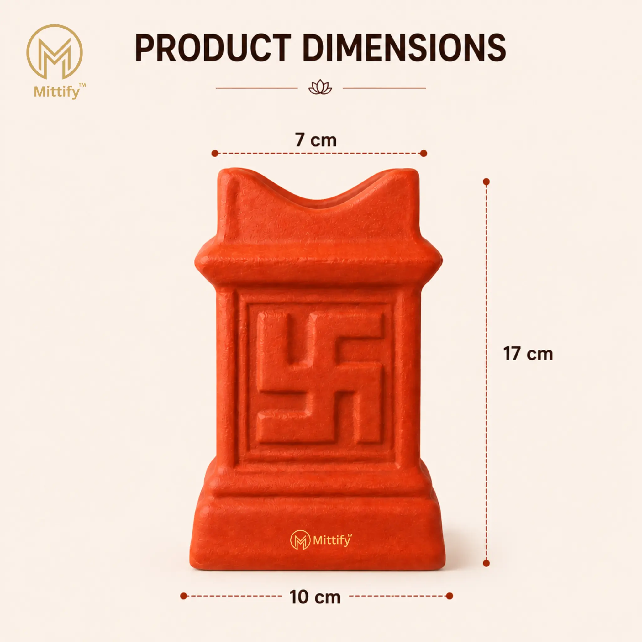 Mittify Red Clay Tulsi Planter - Image 3