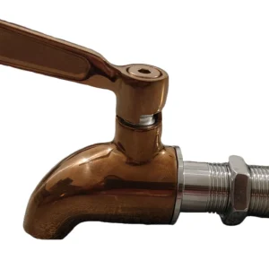 Premium Solid Copper & Chrome-Plated Beverage Dispenser Tap / Bar Faucet