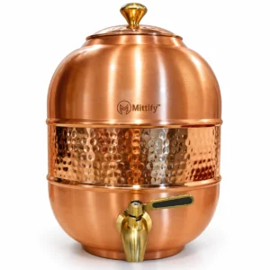 MITTIFY TAMBIRA 100 percent pure copper water dispenser with handcrafted hammered design