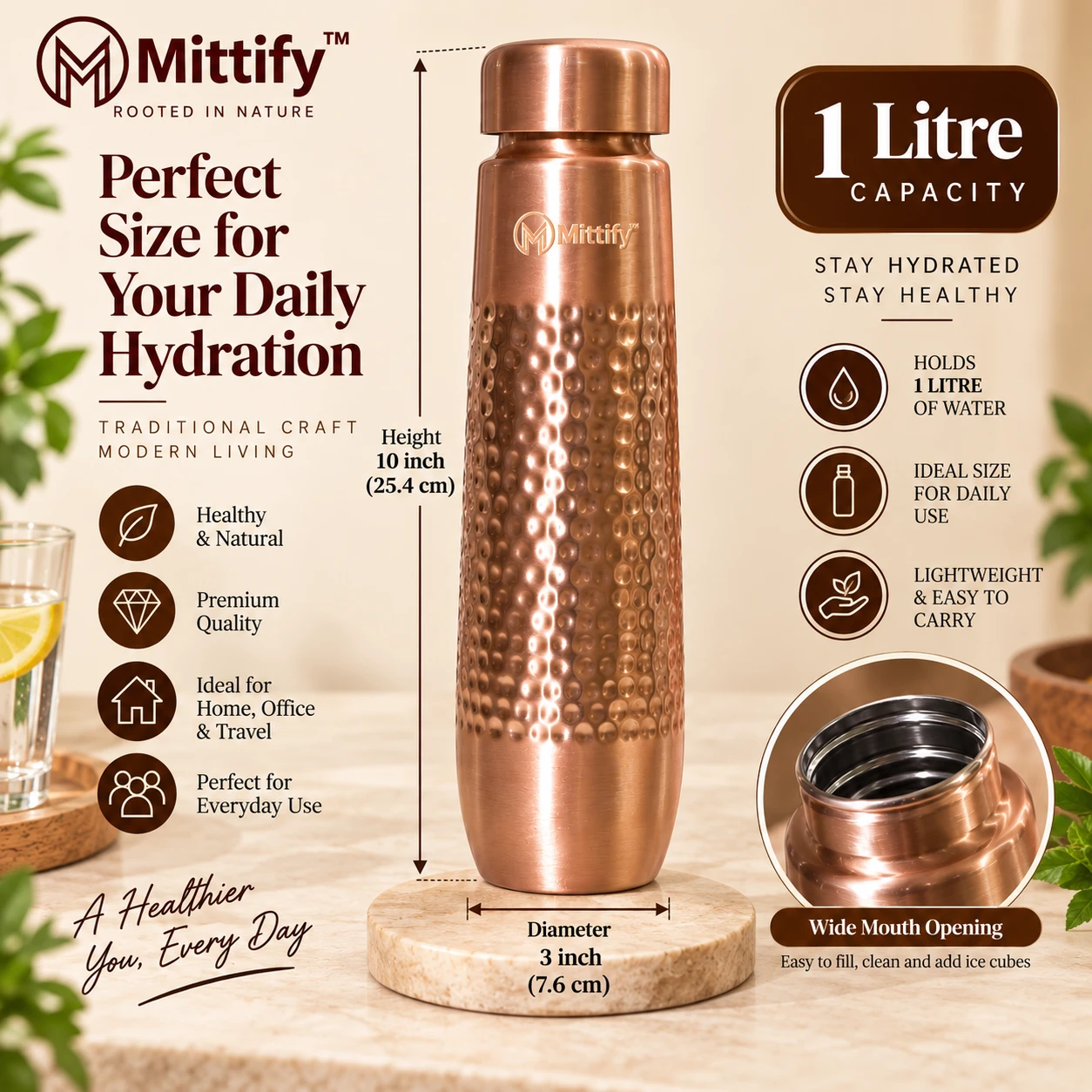 MITTIFY-VEDIKA™-Hand-Hammered-Pure-Copper-Bottle